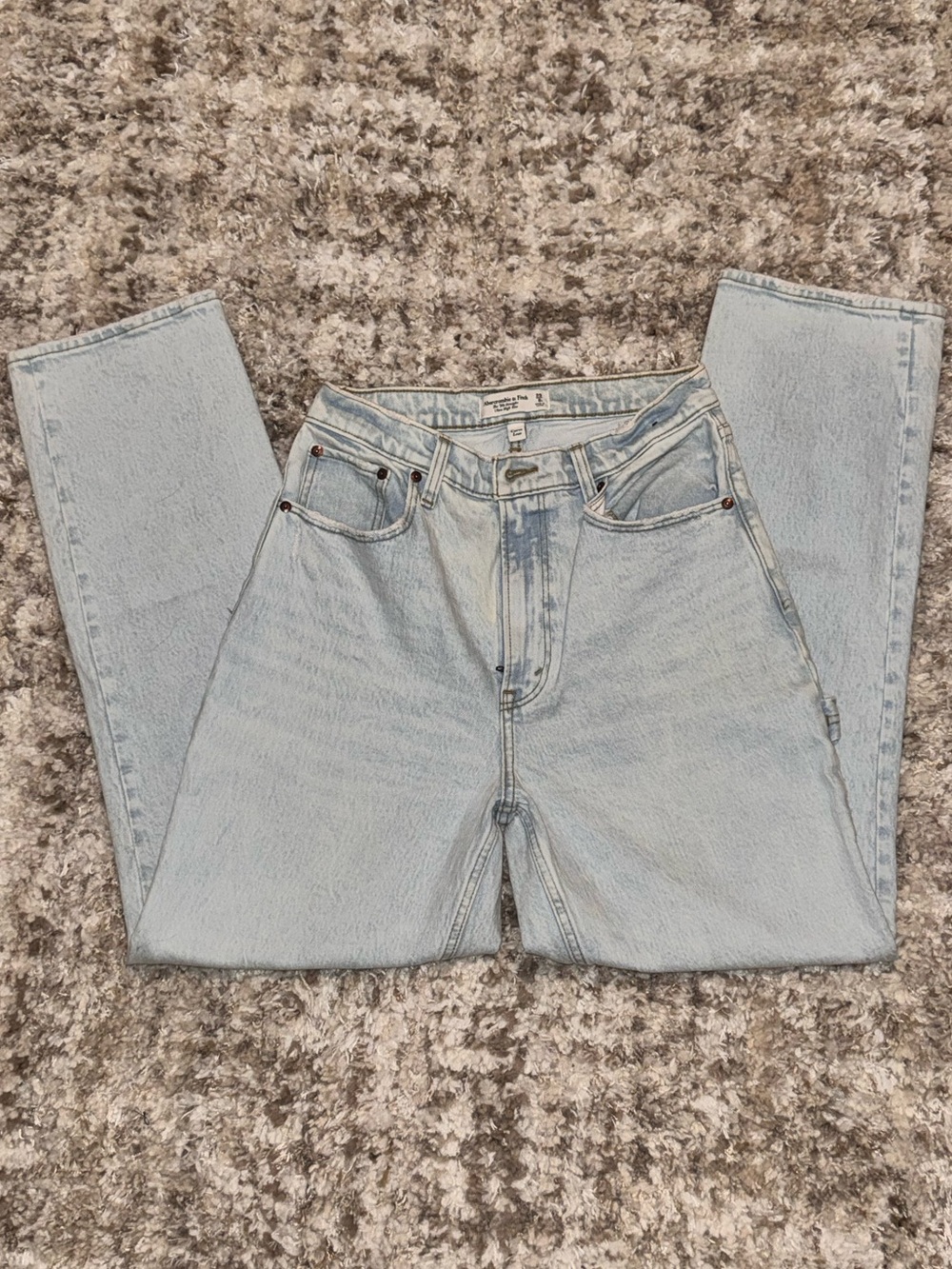 Abercrombie & Fitch Curve Love Ultra High Rise Jeans 29 Light Wash Straight